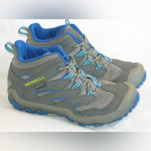 Merrell Other - Merrell Chameleon 7 Access MID WTRPF Hiking Boot, Grey/Blue, 5.5 Unisex Big Kid‌